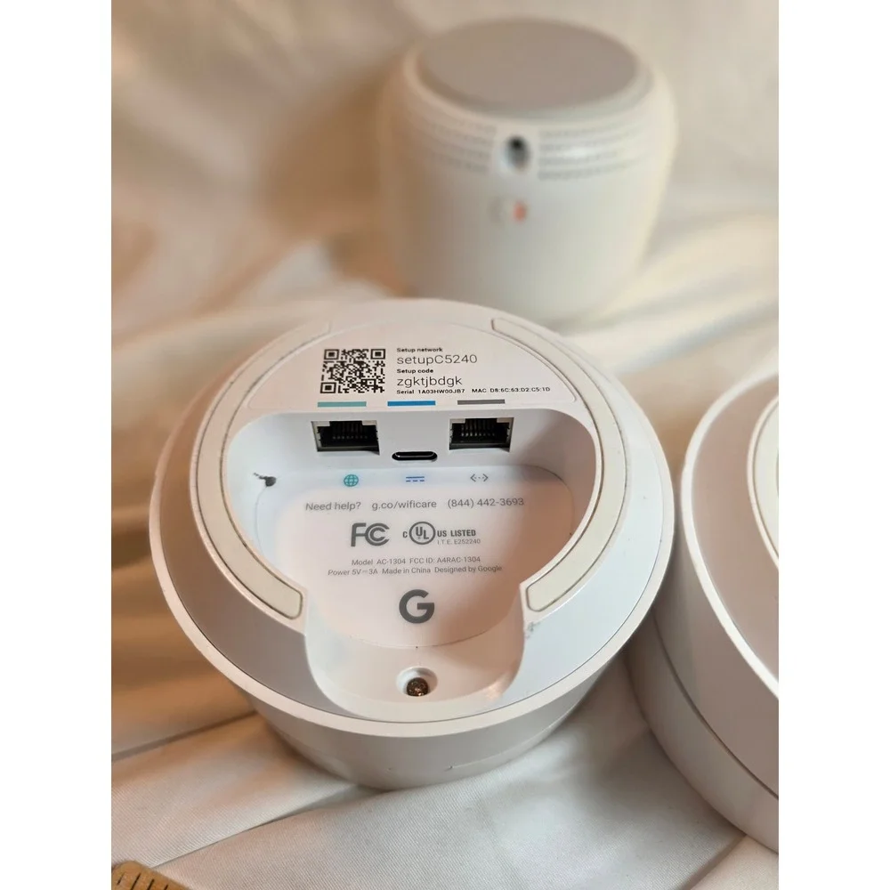 Google Wifi Mesh System 3-Pack 2x AC-1304 Routers & 1x Nest Wifi Point White